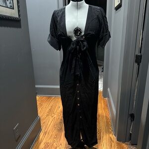 Free People black Button-Up dress